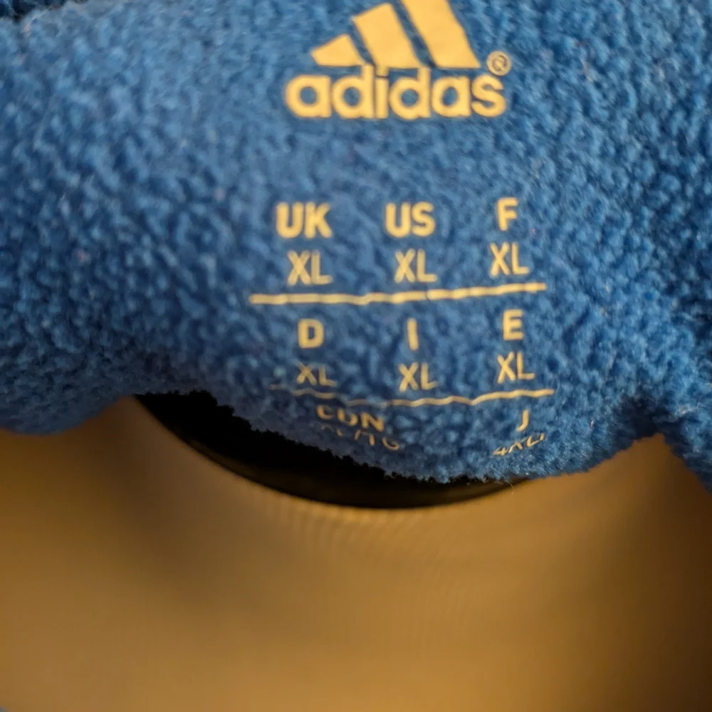 adidas Royal Blue and Charcoal Zip-Up Hoodie - Picture 5 of 6